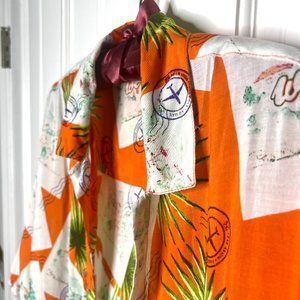 Tropical Print “Wish You Were Here” Urban Outfitters Short Sleeve Shirt, L